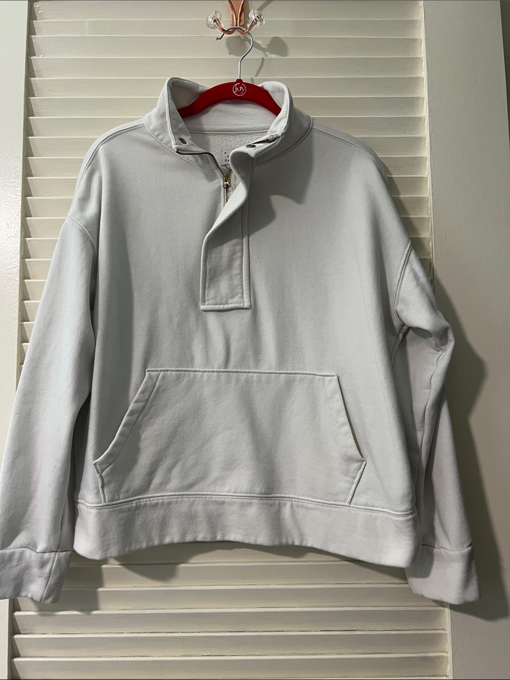 Men's Half-Zip Pullover Sweater - White